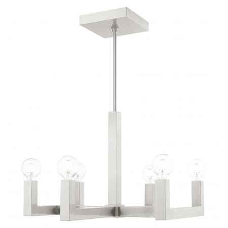 Brushed Nickel Chandelier, 6 Light MPN:49216-91