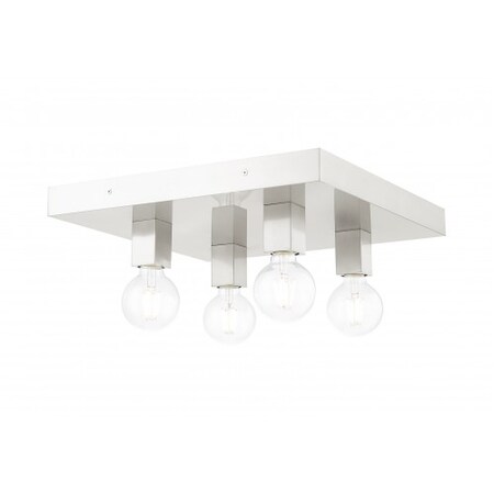 Brushed Nickel Flush Mount, 4 Light MPN:49217-91