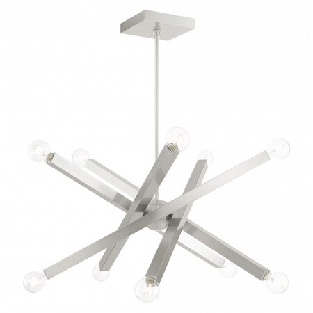 Brushed Nickel Chandelier, 10 Light MPN:49227-91