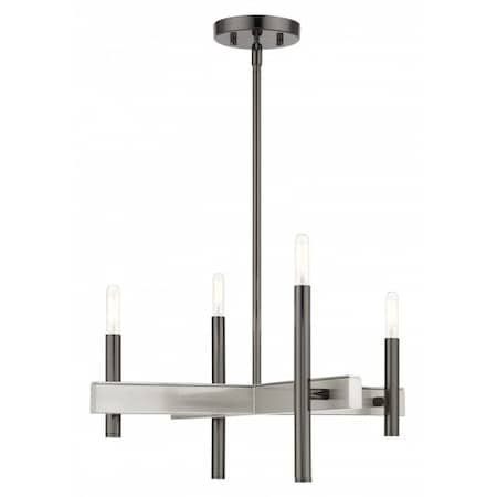 Black Chrome Chandelier, 4 Light MPN:49344-46