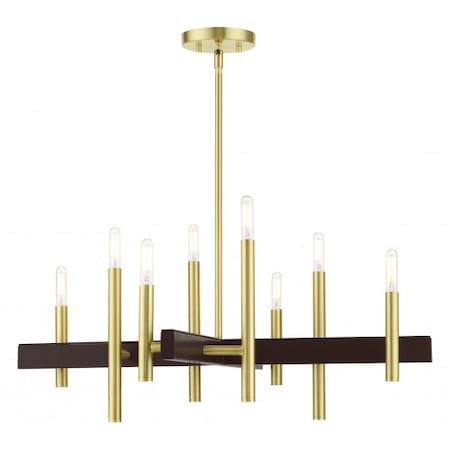 Satin BrassChandelier, 8 Light MPN:49348-12