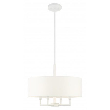 White Pendant Chandelier, 4 Light MPN:49374-03
