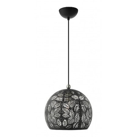 Black with Brushed Nickel Accents Pendan MPN:49542-04