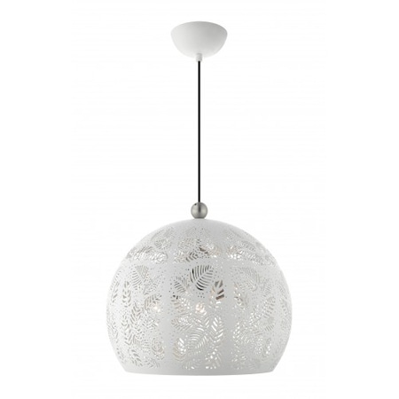 White with Brushed Nickel Accents Pendan MPN:49543-03