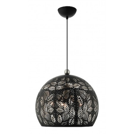 Black with Brushed Nickel Accents Pendan MPN:49543-04