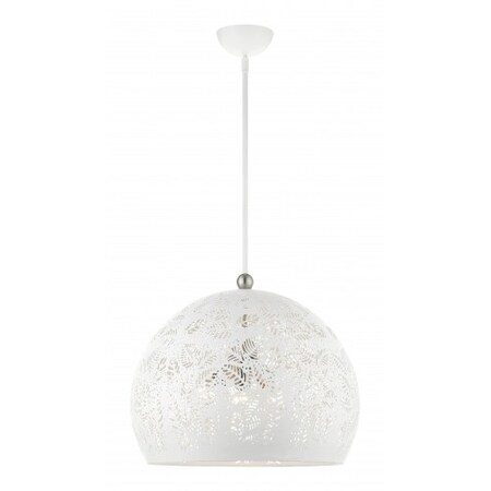White with Brushed Nickel Accents Pendan MPN:49544-03