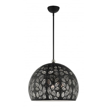 Black with Brushed Nickel Accents Pendan MPN:49544-04