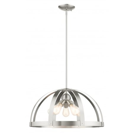 Brushed Nickel Pendant Chandelier, 5 Ligh MPN:49645-91