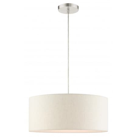 Brushed Nickel Drum Pendant, 3 Light MPN:49802-91