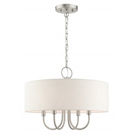 Brushed Nickel Pendant Chandelier, 4 Ligh MPN:49804-91