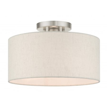 Brushed Nickel Semi Flush, 1 Light MPN:49809-91