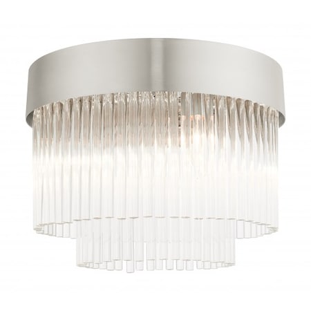 Brushed Nickel Flush Mount, 4 Light MPN:49827-91