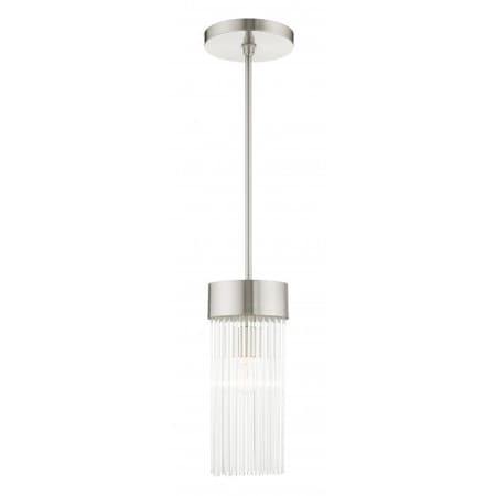 Brushed Nickel Pendant, 1 Light MPN:49829-91