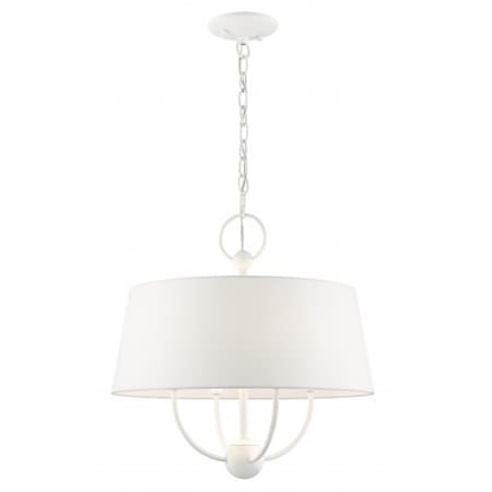 White Pendant Chandelier, 4 Light MPN:49844-03