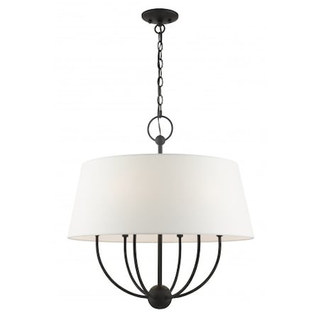 Black Pendant Chandelier, 6 Light MPN:49846-04