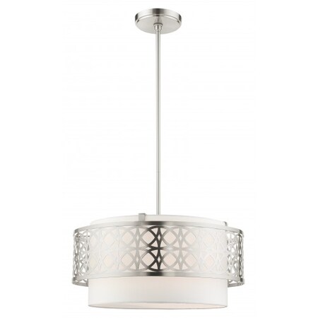 Brushed Nickel Pendant Chandelier, 4 Ligh MPN:49865-91