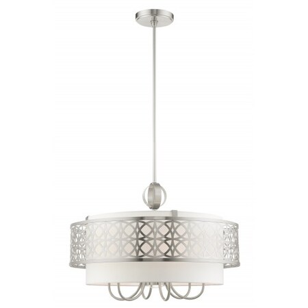Brushed Nickel Pendant Chandelier, 7 Ligh MPN:49866-91