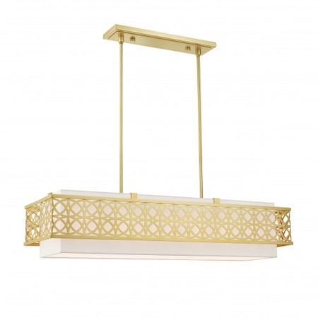 Soft Gold Linear Chandelier, 6 Light MPN:49868-33
