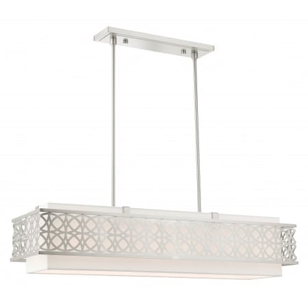 Brushed Nickel Linear Chandelier, 6 Light MPN:49868-91