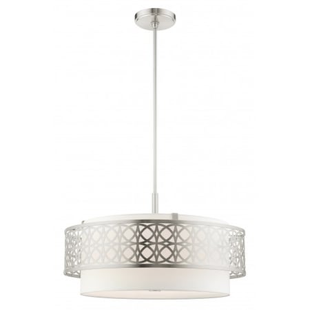 Brushed Nickel Pendant Chandelier, 5 Ligh MPN:49870-91