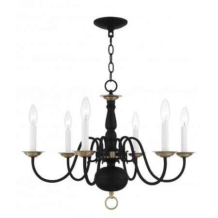 Black with Antique Brass Accents Chandel MPN:5006-04