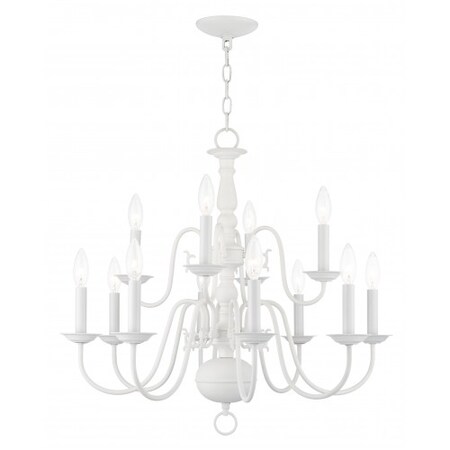 White Chandelier, 12 Light MPN:5012-03