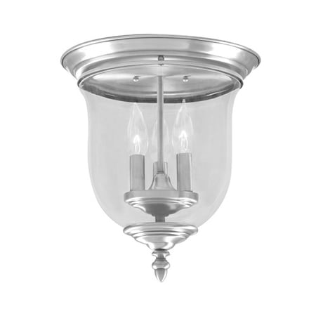 Legacy 3 Light Brushed Nickel Ceiling Mount MPN:5021-91