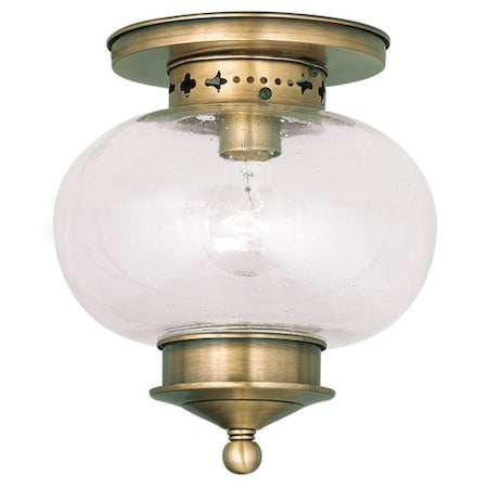 Harbor 1 Light Antique Brass Ceiling Mou MPN:5036-01
