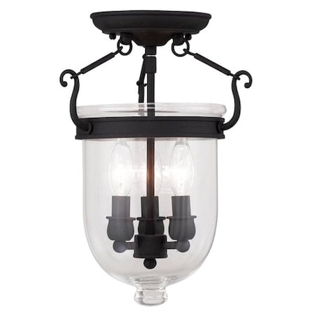 Jefferson 3 Light Black Ceiling Mount MPN:5061-04