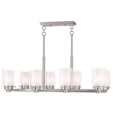 Manhattan 8 Light Brushed Nickel Chandel MPN:50678-91