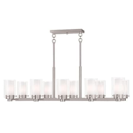 Manhattan 10 Light Brushed Nickel Chandelier MPN:50679-91