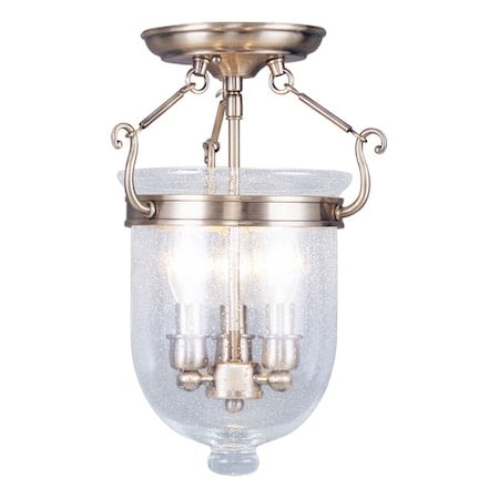 Jefferson 3 Light Antique Brass Ceiling MPN:5081-01