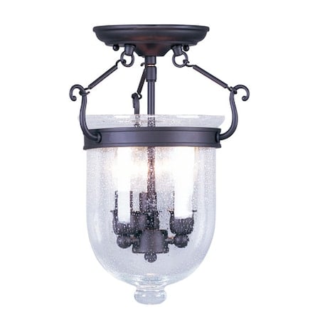 Jefferson 3 Light Bronze Ceiling Mount MPN:5081-07