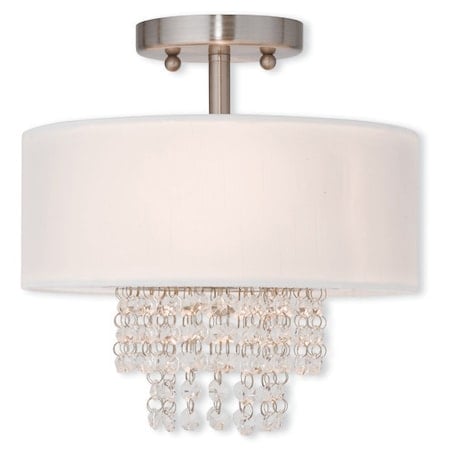 Carlisle 2 Light Brushed Nickel Ceiling Mount MPN:51025-91
