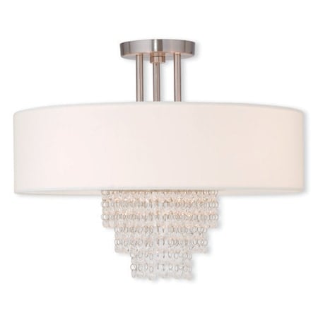 Carlisle 4 Light Brushed Nickel Ceiling Mount MPN:51028-91