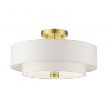 Satin Brass Semi Flush, 3 Light MPN:51044-12