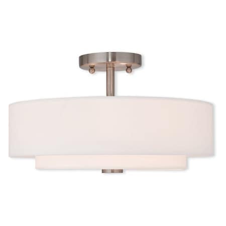 Claremont 3 Light Brushed Nickel Ceiling Mount MPN:51044-91