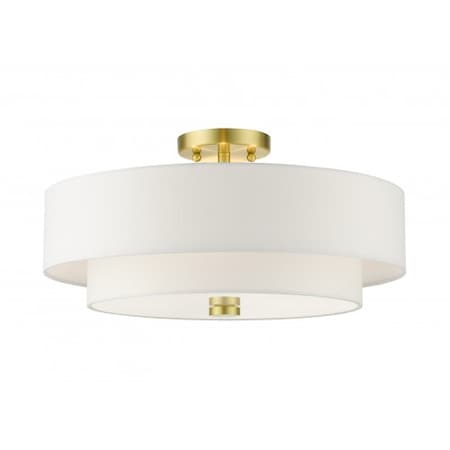 Satin Brass Semi Flush, 4 Light MPN:51045-12