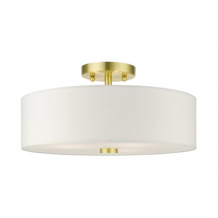 Satin Brass Semi Flush, 3 Light MPN:51054-12