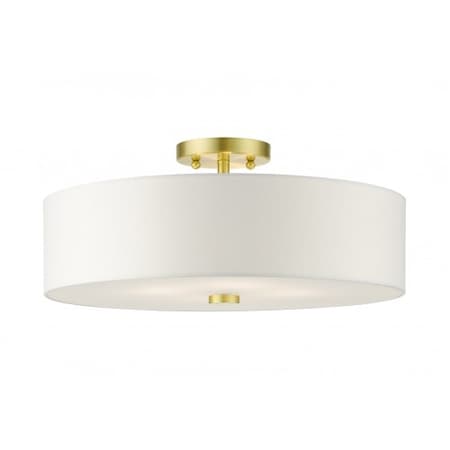 Satin Brass Semi Flush, 4 Light MPN:51055-12