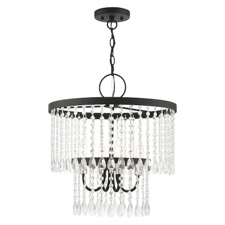 Black Pendant Chandelier, 4 Light MPN:51064-04