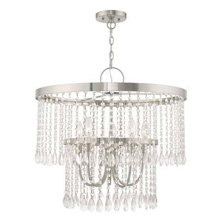 Elizabeth 5 Light Brushed Nickel Pendant Chandelier MPN:51065-91