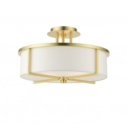 Satin BrassSemi Flush, 3 Light MPN:51074-12