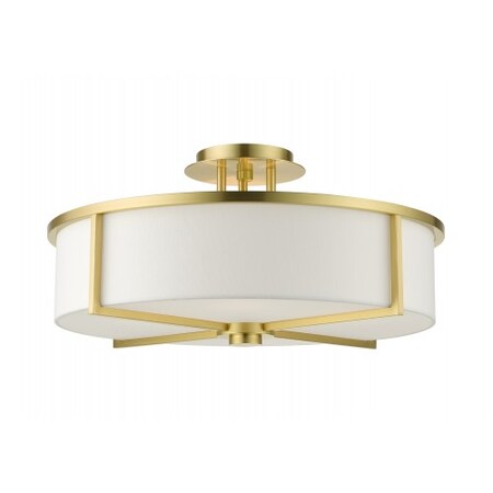Satin BrassSemi Flush, 4 Light MPN:51075-12