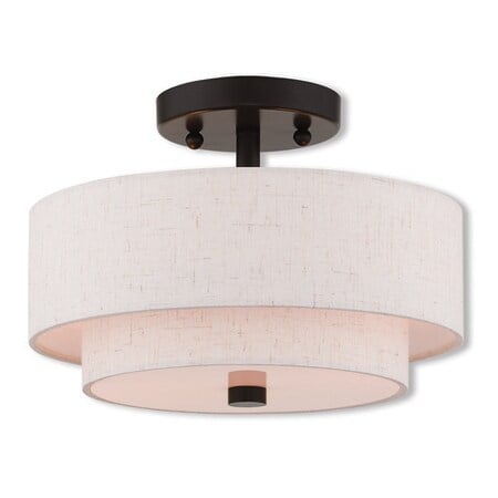 Claremont 2 Light English Bronze Ceiling Mount MPN:51082-92