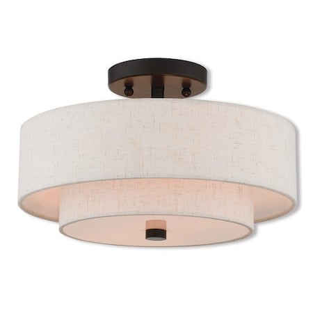 Claremont 2 Light English Bronze Ceiling Mount MPN:51083-92