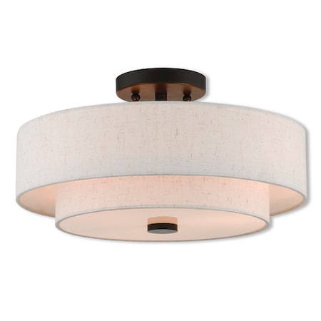Claremont 3 Light English Bronze Ceiling Mount MPN:51084-92