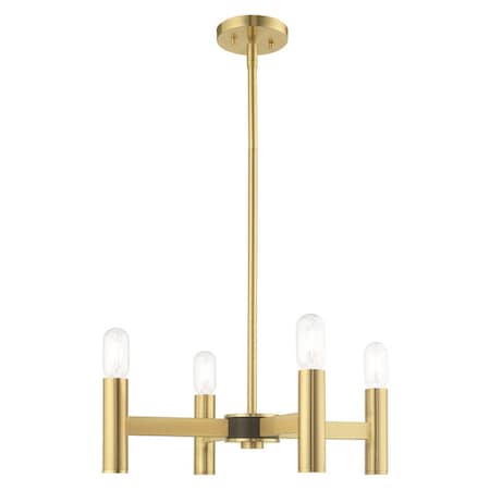 Copenhagen 4 Light Satin Brass Mini Chandelier MPN:51134-12