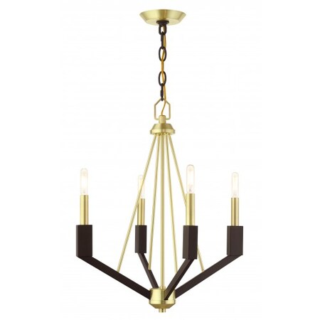 Satin BrassMini Chandelier, 4 Light MPN:51164-12