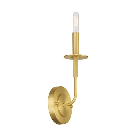 Lisbon 1 Light Satin Brass ADA Wall Scon MPN:51321-12